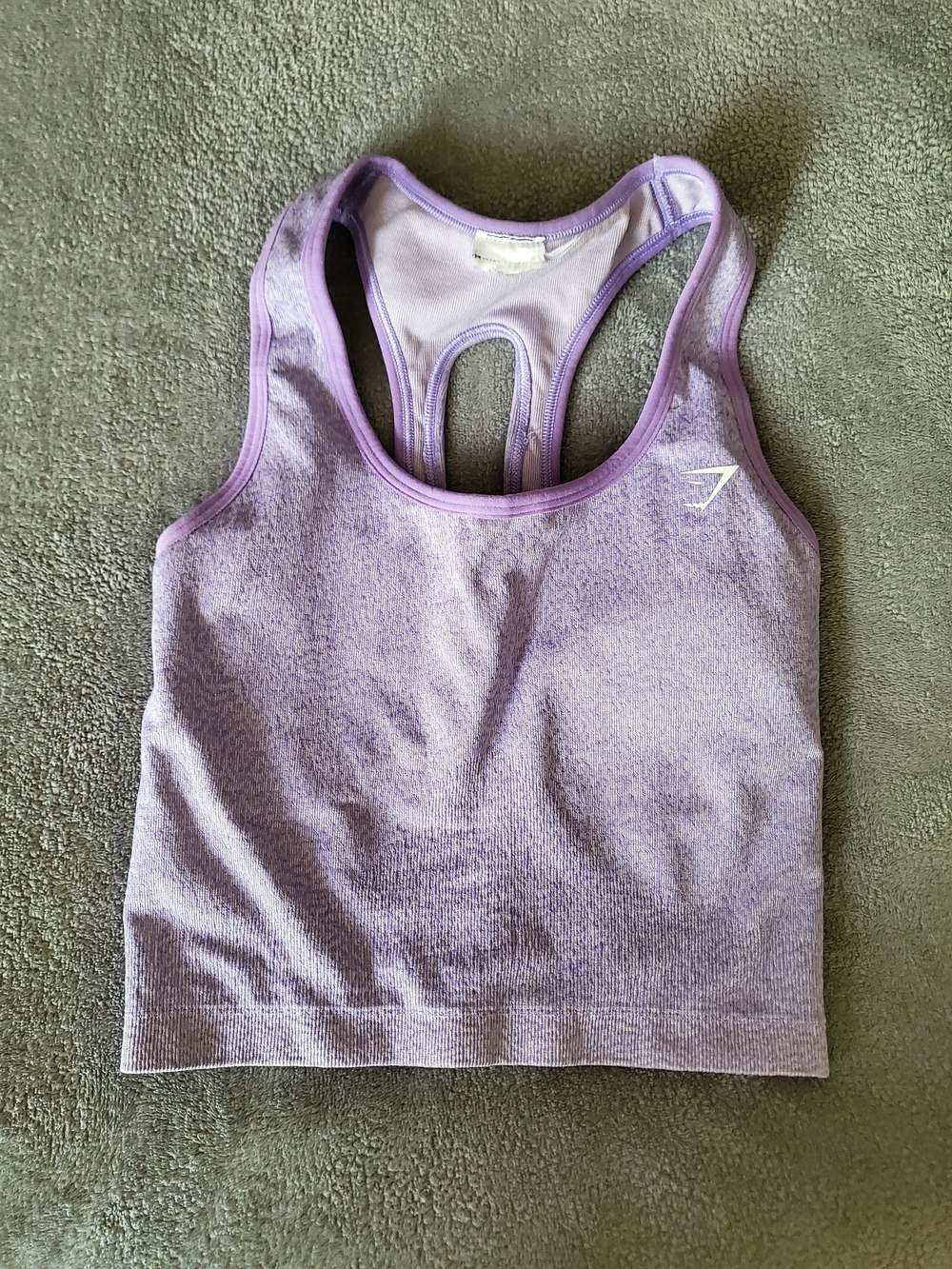 Gymshark Lavender Seamless Racerback Crop Top